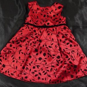 Girls Black/Red Dress 24 months Christmas